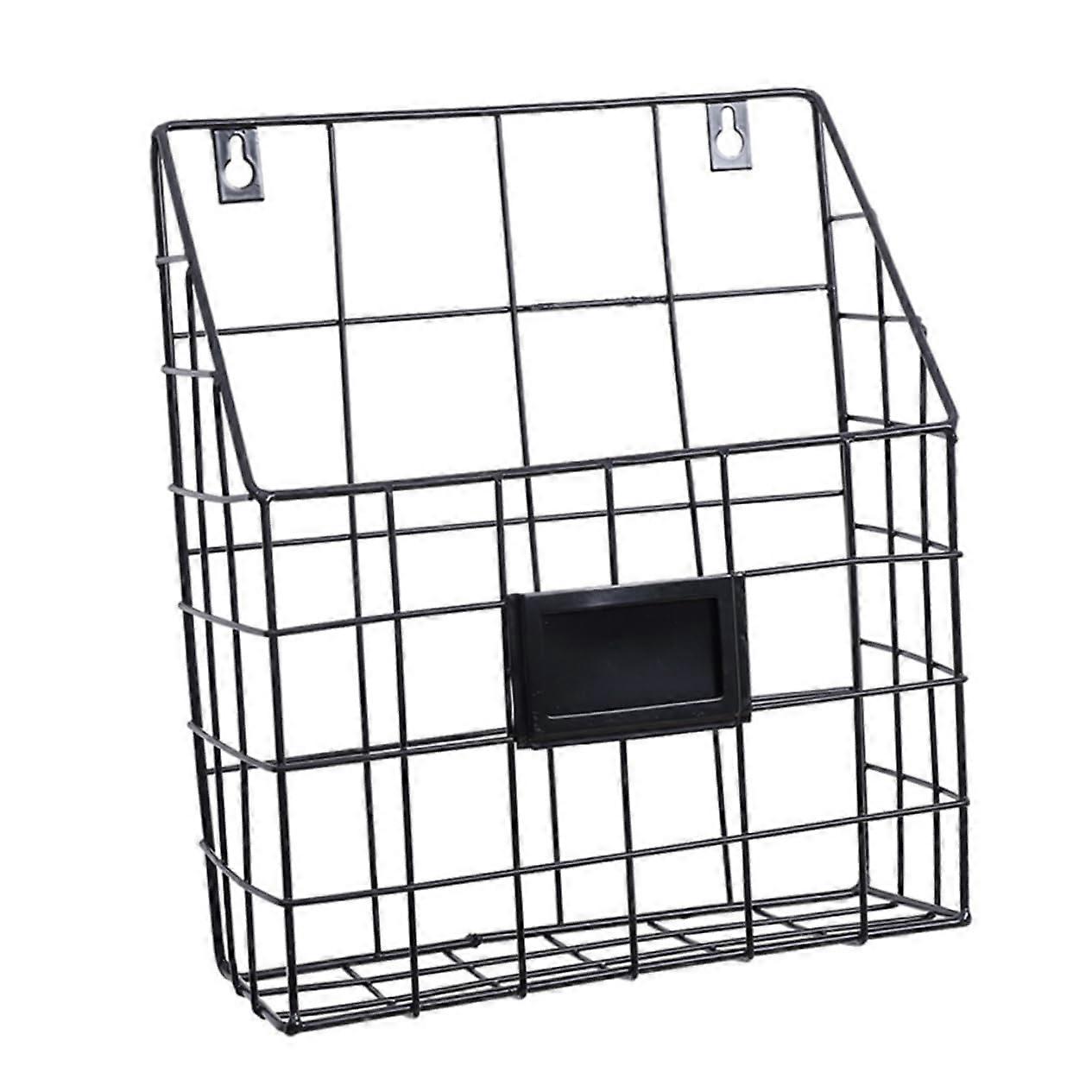 Wall-Mounted Metal Magazine Holder, Multifunctional Wall Organizer for Magazines and Documents, Space-Saving Design