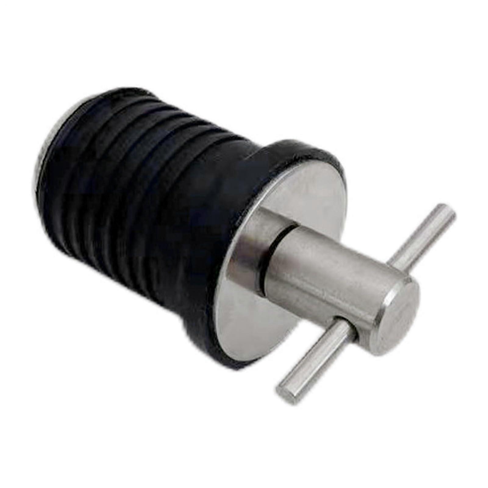 Boat Drain Plug Stainless Steel Handle Rust-Proof Rubber Non-Slip for Fishing Kayak Speedboat
