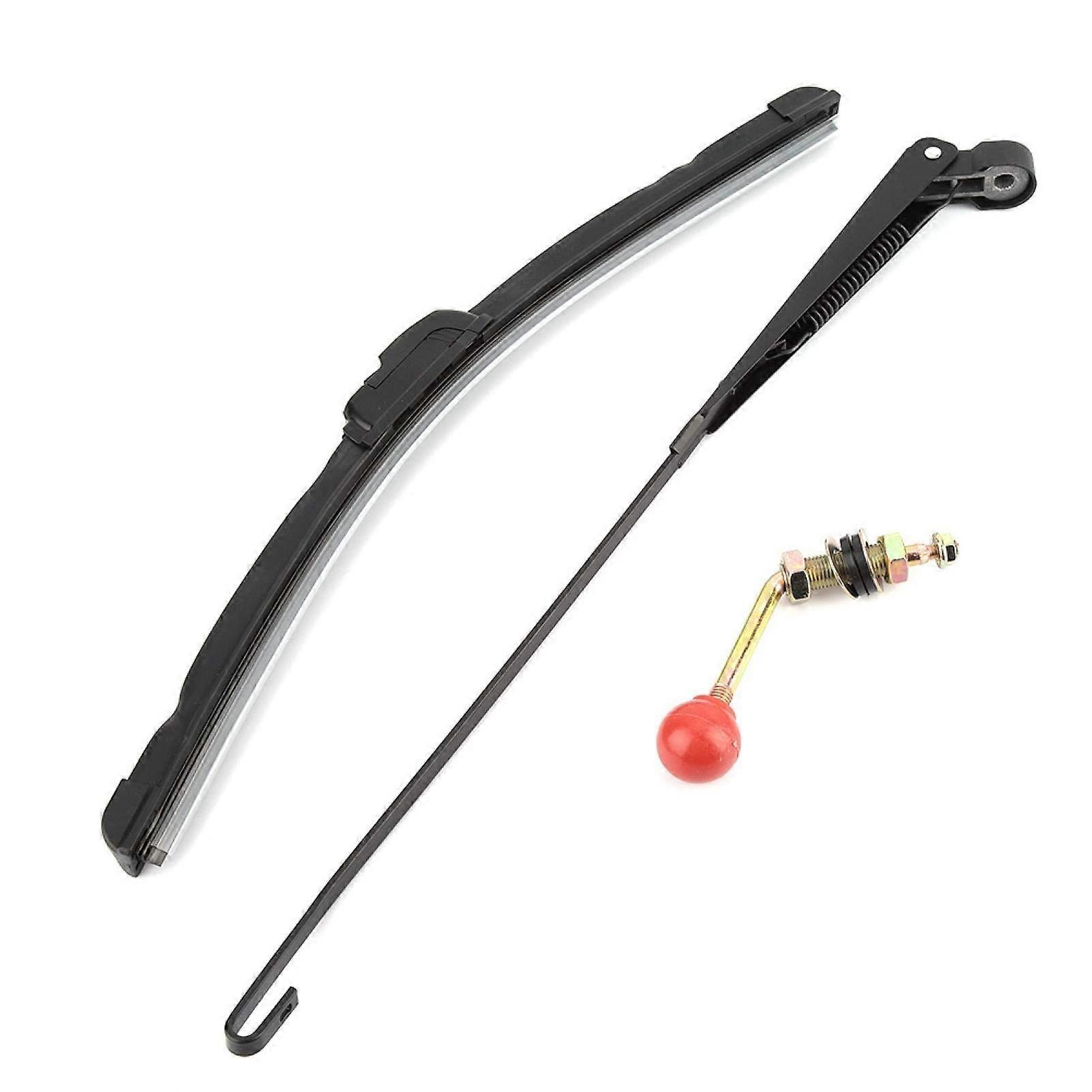 Car Windscreen Wiper UTV Manual Replacement Blade Kit for Universal Fit, Durable Material, 12 Inch Size