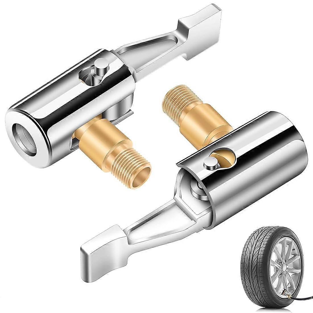 Car Valve Lever Plug Set of 2, Air Chuck Tyre Valve Adapter for Bicycle and Car, Compressed Air Inflation Nipple