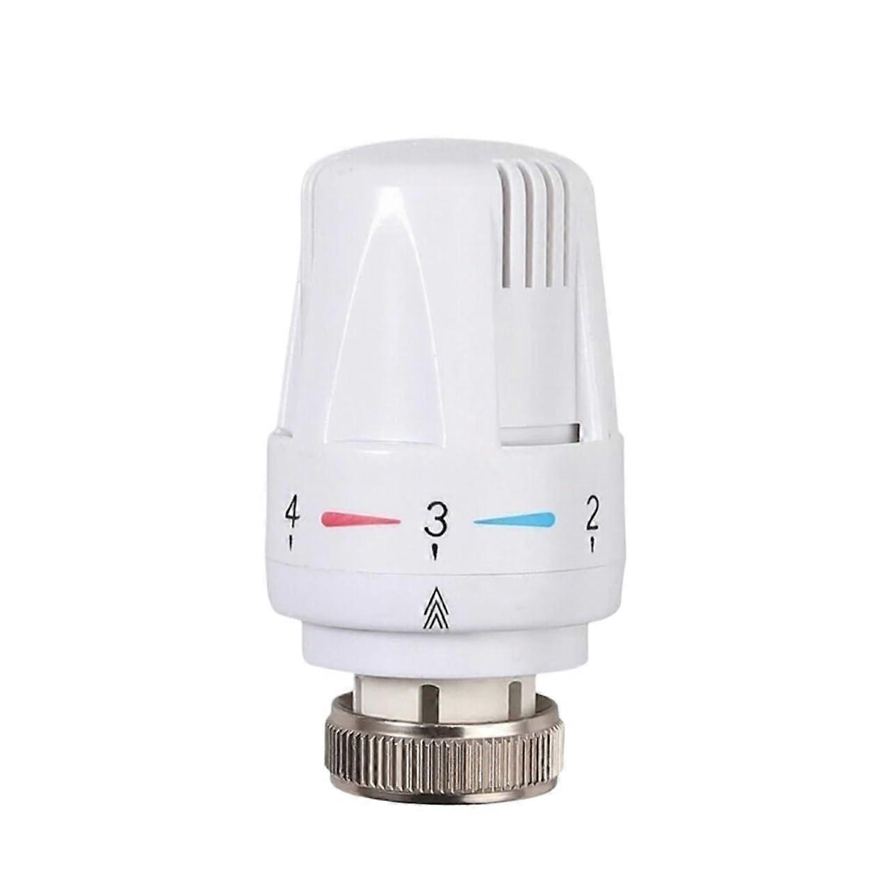Straight Type Thermostat Radiator Regulator Valve for Water and Floor Heating Manual Control Head, 1/2 Inch Size