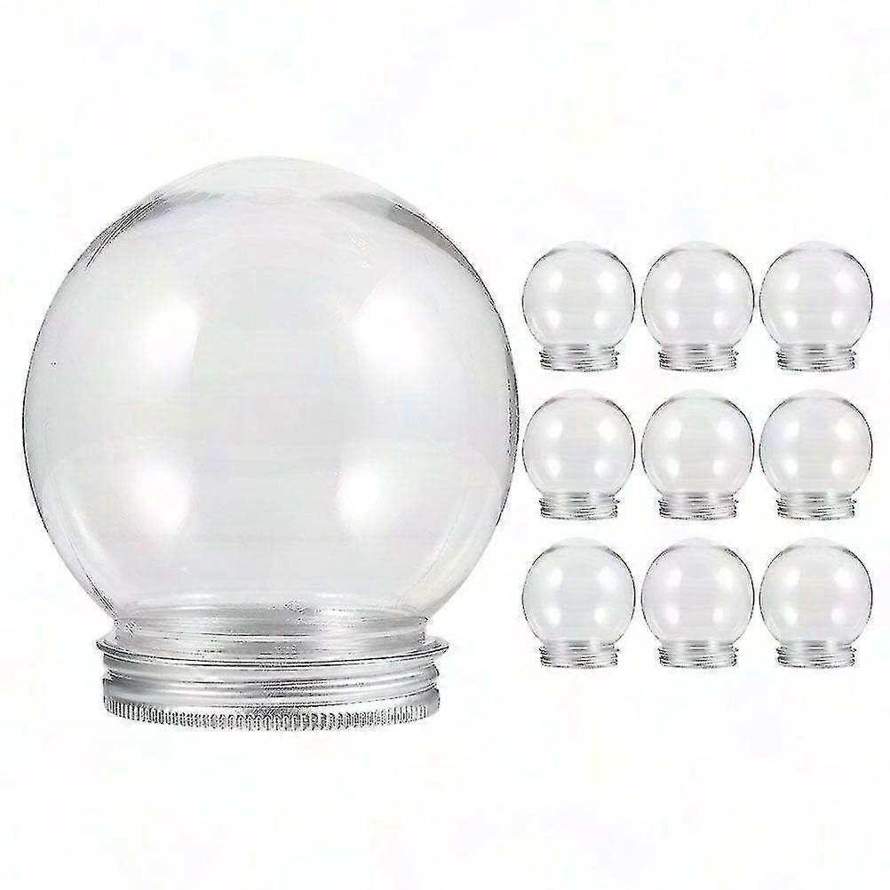 10pcs DIY Snow Globe with Screw Off Caps - Empty Water Globes for Crafting & Decoration