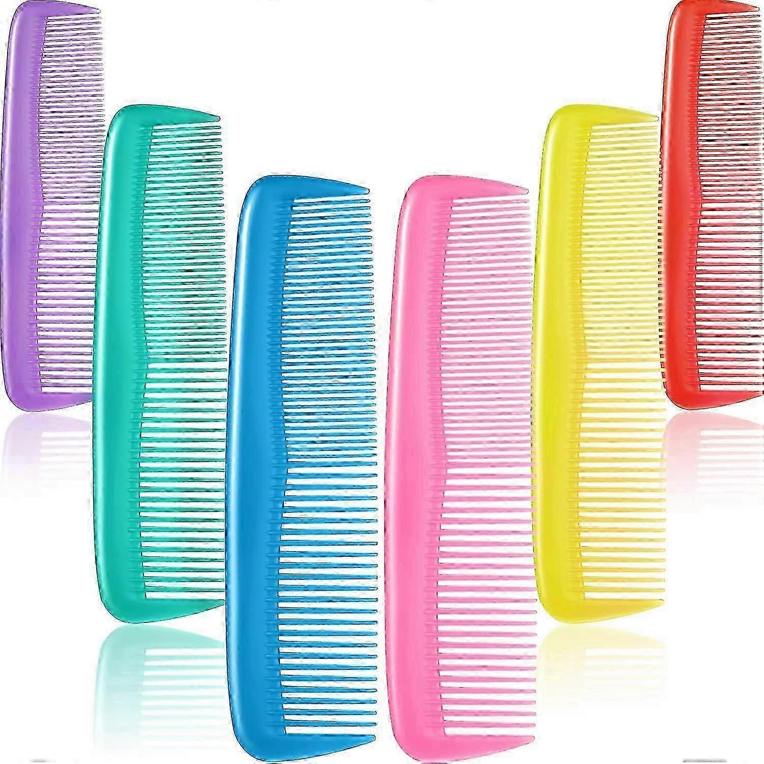 12-Piece Colorful Plastic Hair Combs Set for Styling