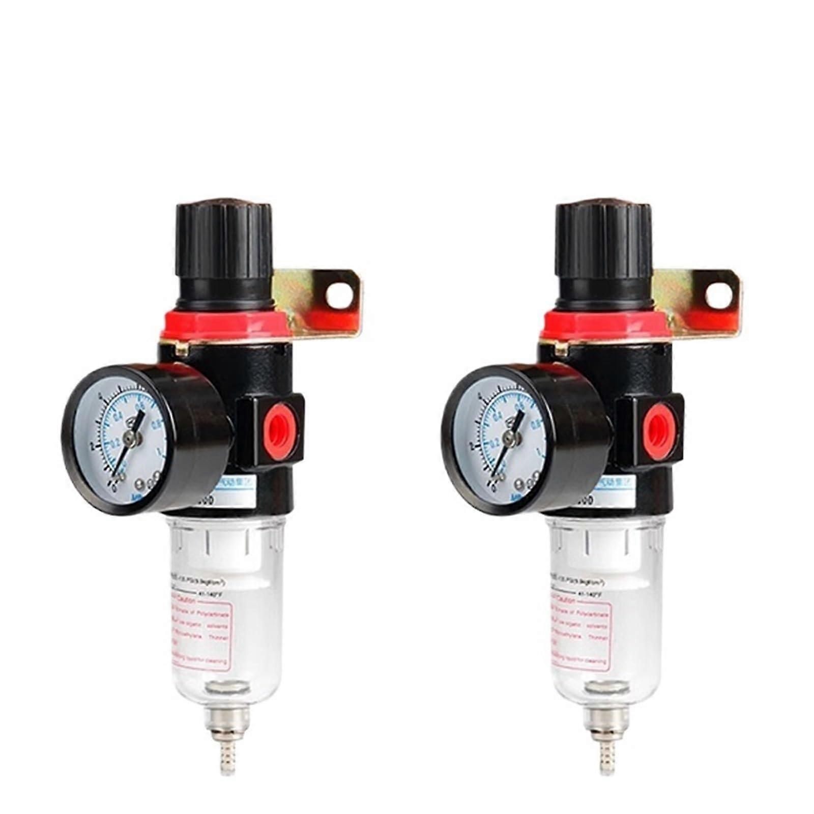 AFR-2000 Pneumatic Filter Air Treatment Unit With Pressure Reducing Valve Oil Water Separator Gauge 1 Pcs
