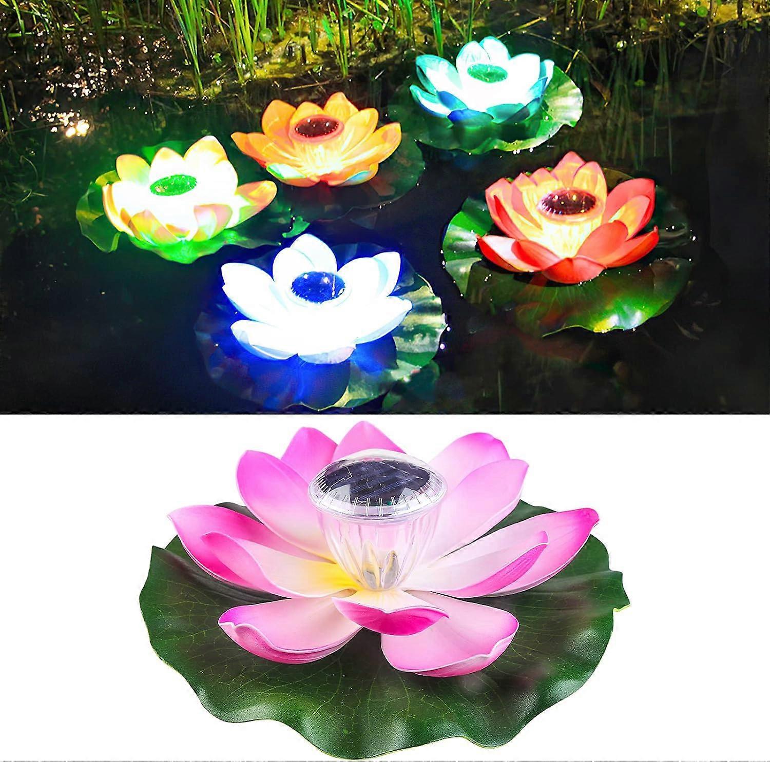 Floating Pool Light. Solar Powered Pond Light. Floating Lotus Flower Light