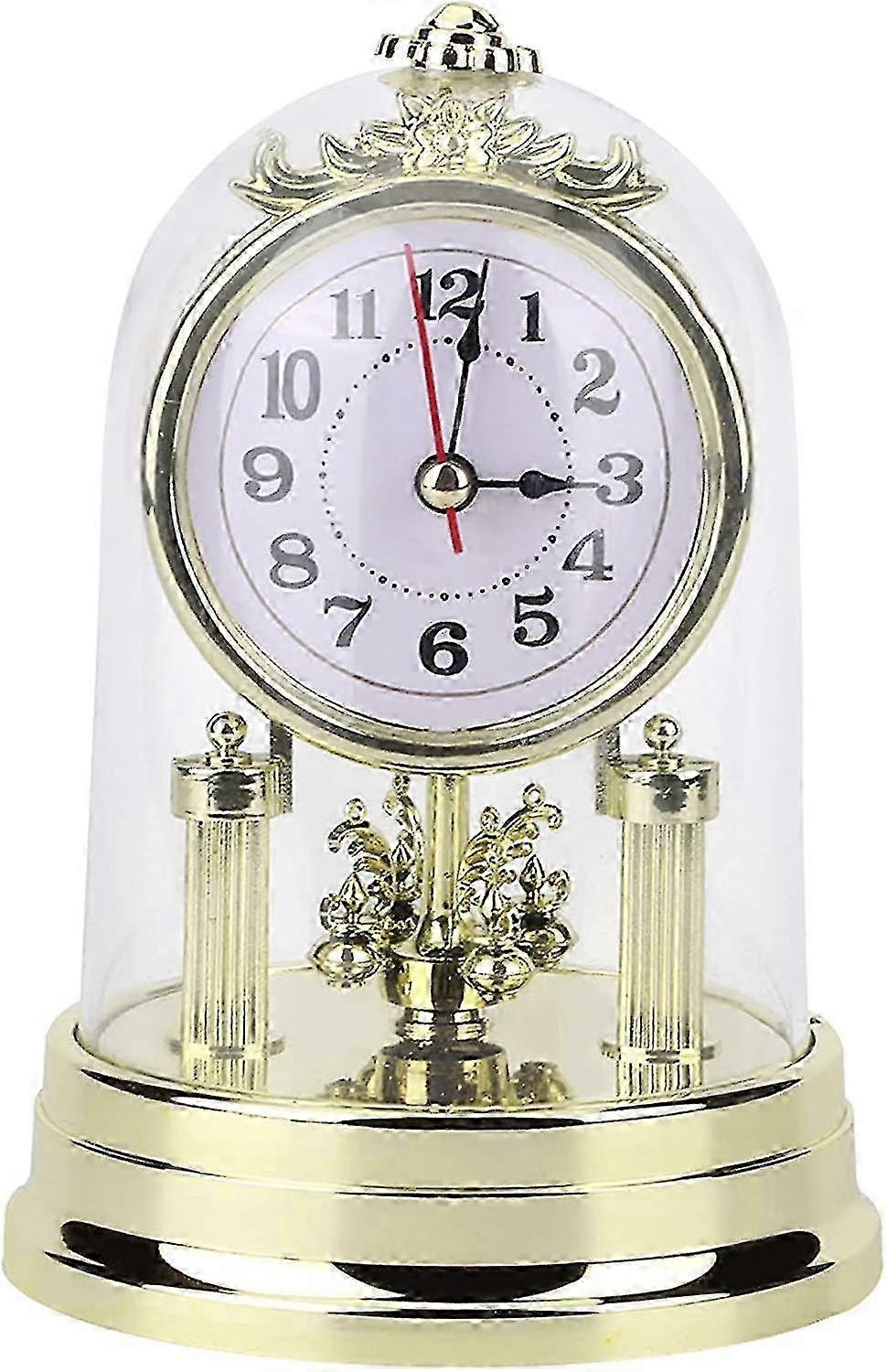Carriage Table Clock European Retro Style Clock Antique Silent Table Clock for Home Living Room Decor -D
