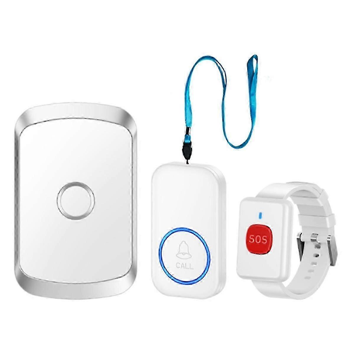 Wireless Call Button Paramedic Pager Watch, Emergency Alert for Kids & Patients, Wireless Doorbell System