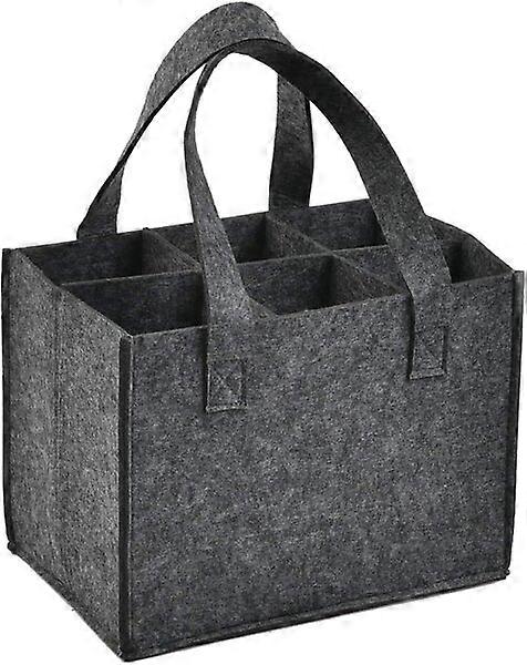 Grey felt wine bag, single-piece, noise-proof, foldable and multi-purpose