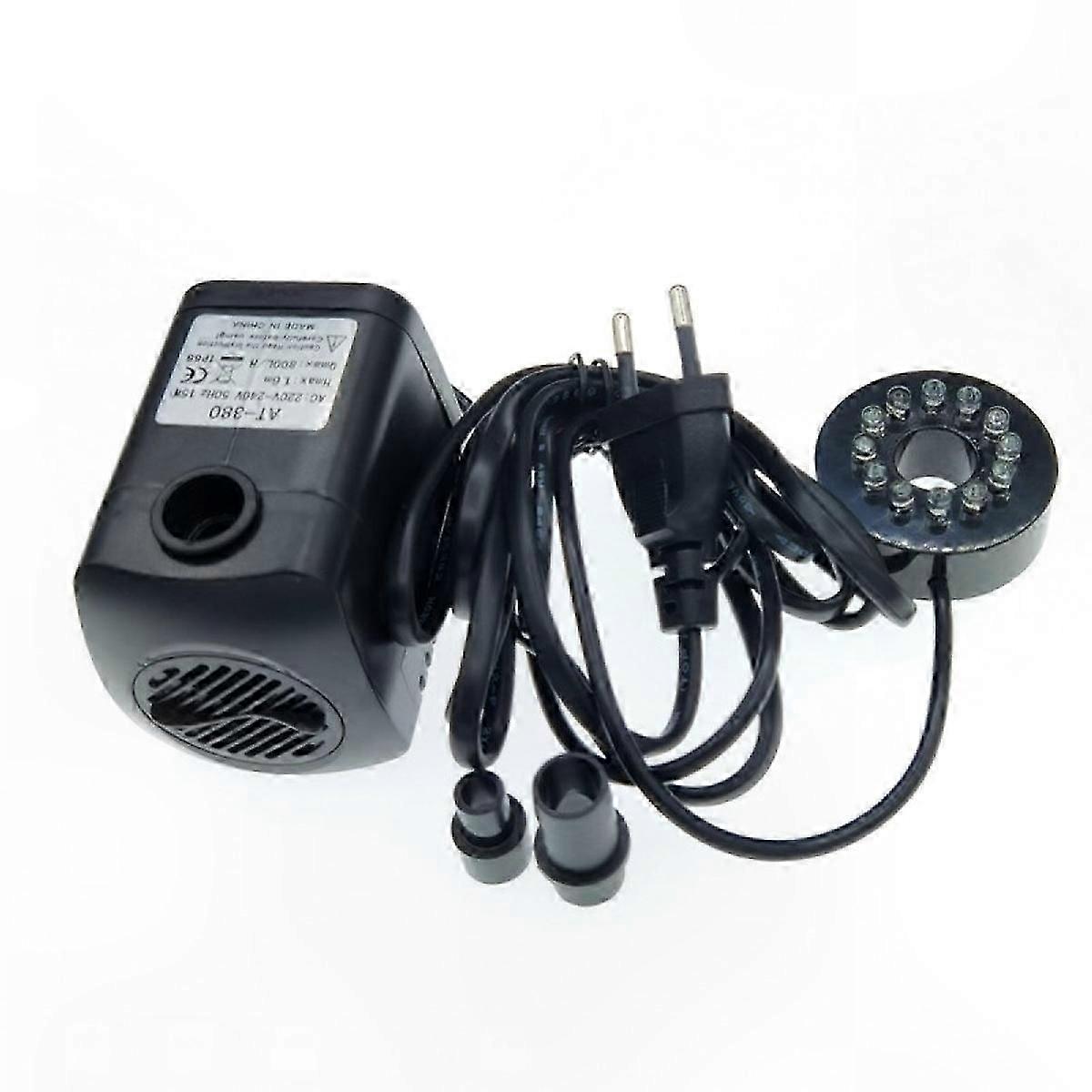 LED Lighted Submersible Pump with Color-Changing Feature for Aquariums and Ponds