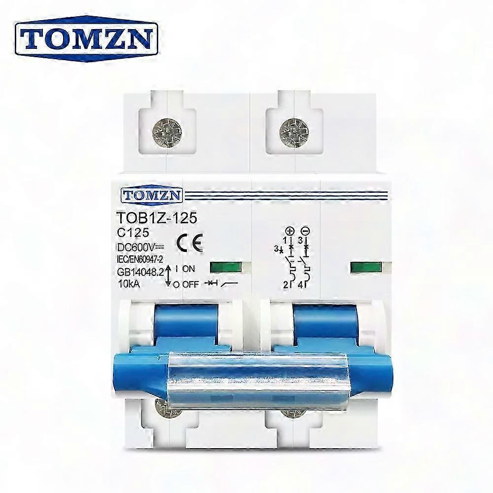 2P 125A DC 600V Solar PV System Circuit Breaker for Photovoltaic Applications