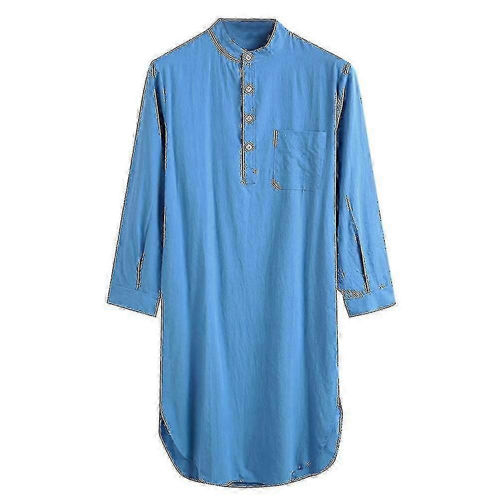 Camisa de algodão camisa de dormir para homens