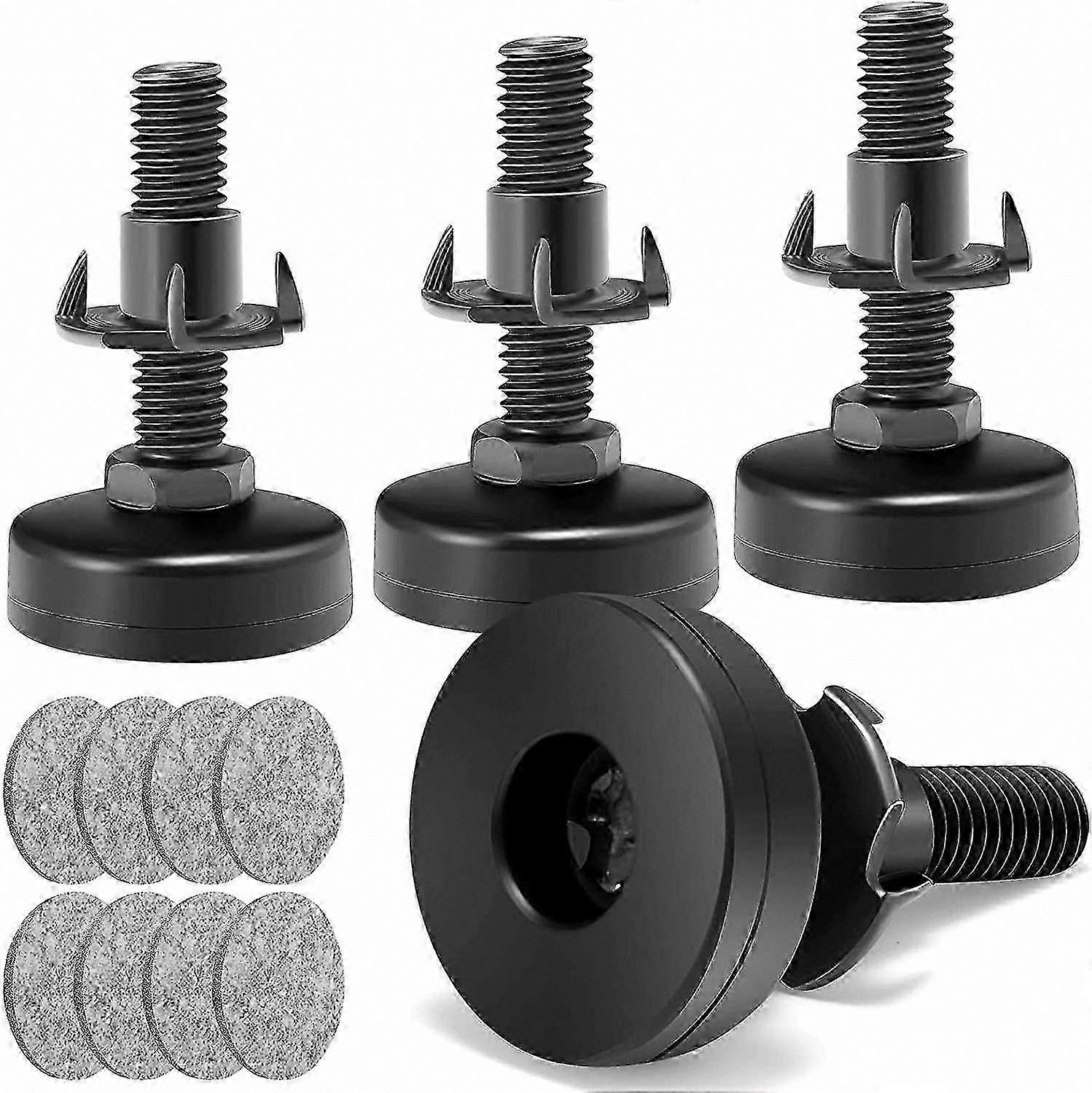 Adjustable Leveling Feet for Furniture, 3/8 Inch Thread, Pack of 4 for Tables, Chairs, Cabinets, and Sofas