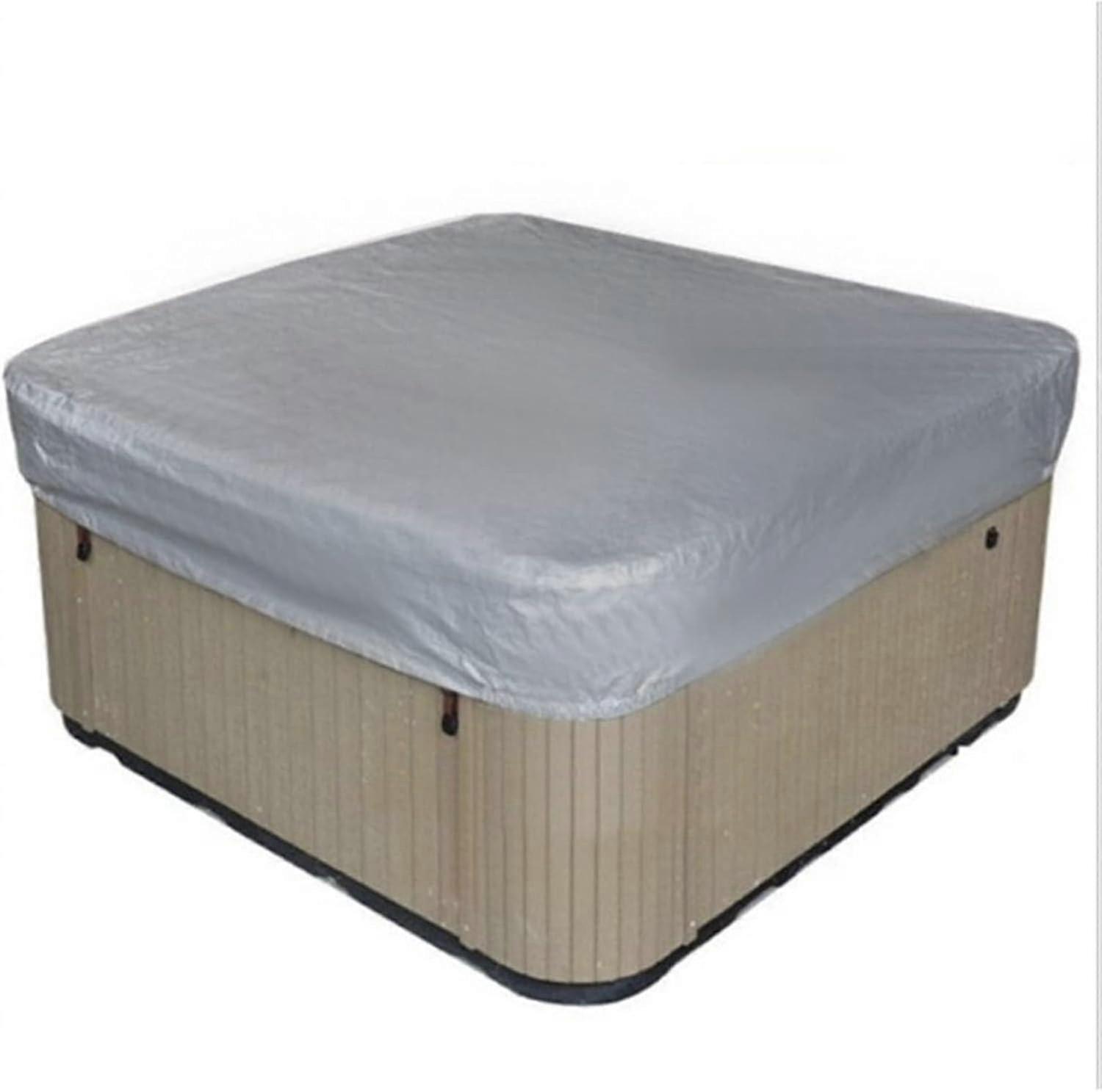 Square Spa Cover for Spa, Rectangular Garden Tub Cover in Wind and ...