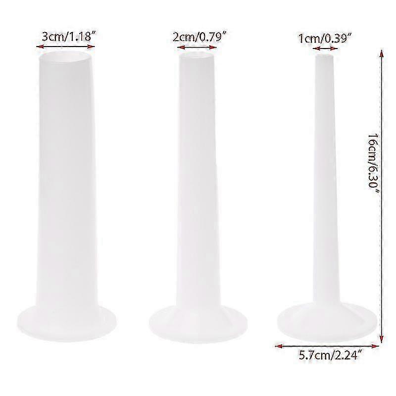 3pcs Plastic Sausage Filling Stuffing Tube For Handmade Meat Grinde...