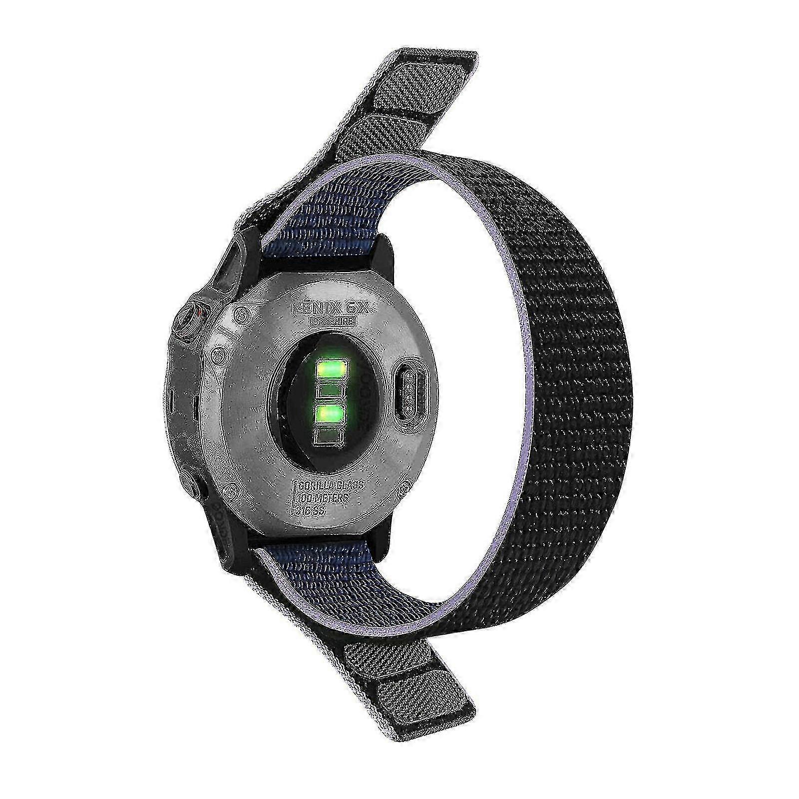 Nytt armbånd til Garmin Descent G1, Fenix 7, 6 Pro og 5 Plus: Justerbar nylon Sport Loop-stropp