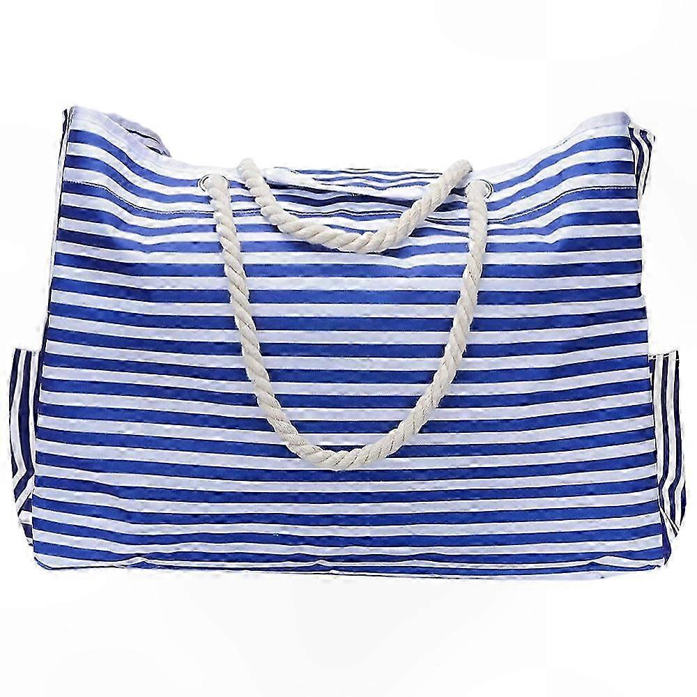 Large Waterproof Beach Tote with Zippered Closure for Sand-Free Pool and Outdoor Use