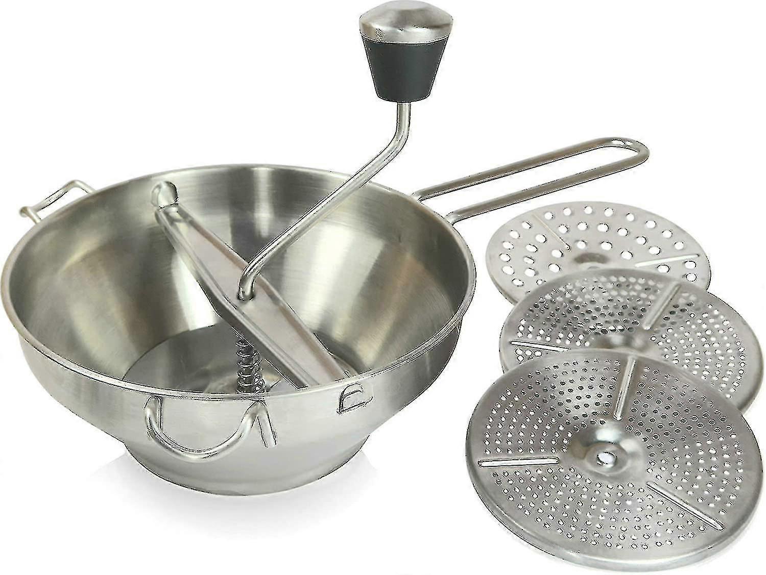 Wenburg Passing Device I Passing Mill Made Of Stainless Steel, Incl. 3 Sieve Inserts. Dishwasher Safe. Sieve For Straining Fruit And Vegetables (19.5