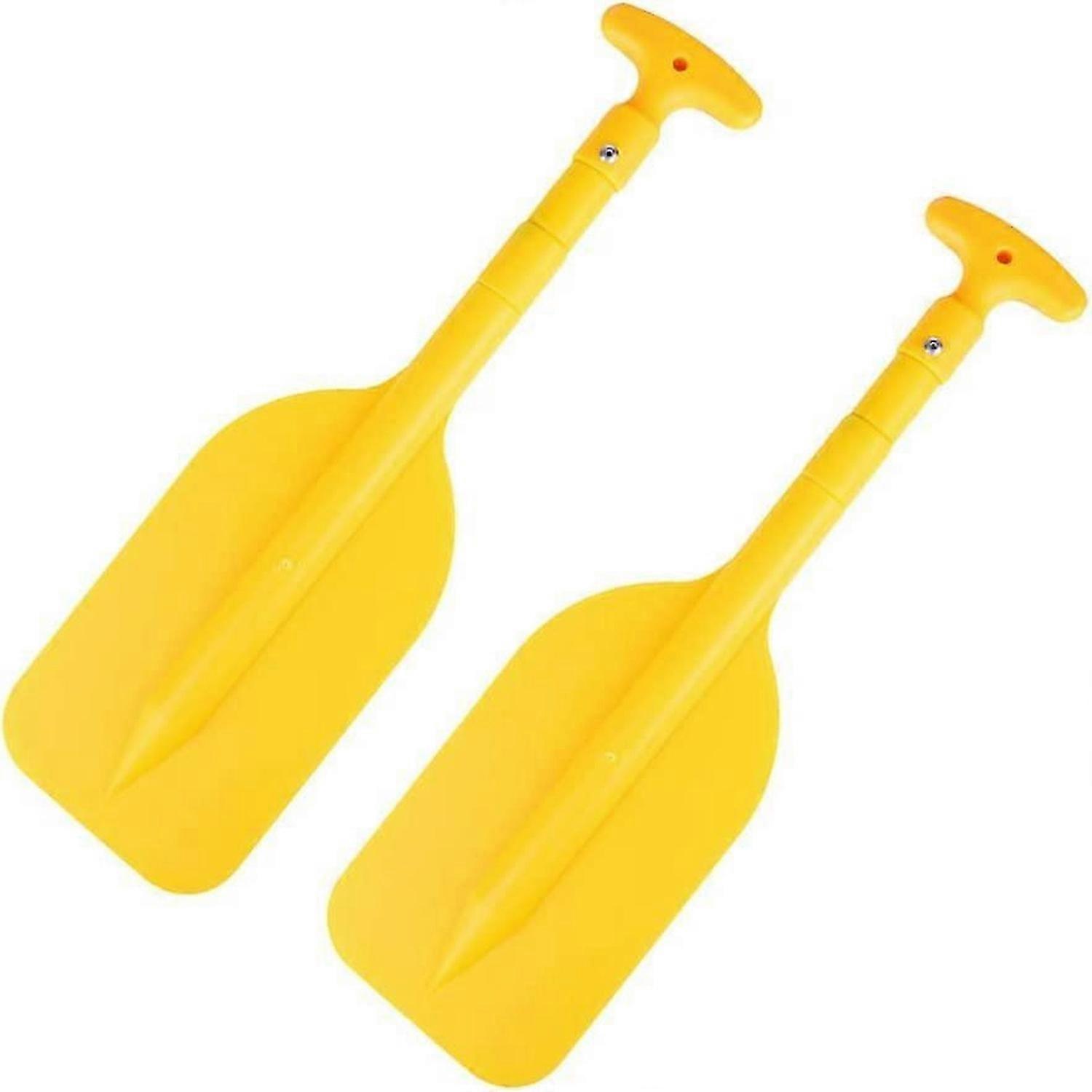 2 Pcs Kayak Paddle Kayak Navigation de plaisance Rame Bateau Rames Accessoire De Bateau Pour Bateau Flottant En Plein Air (Jaune)