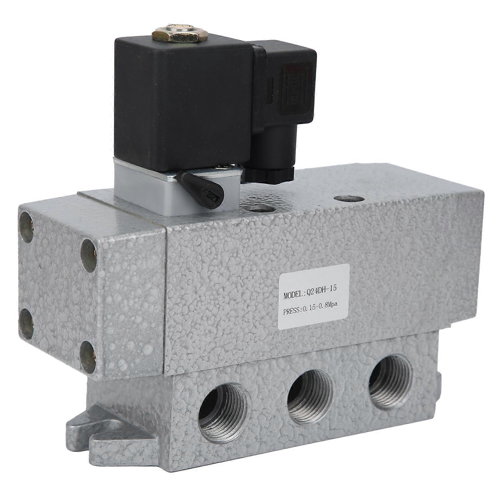Electric Solenoid Valve G1/2in 2 Position 4 Way Single Control Directional Valve Q24DH‑15AC110V