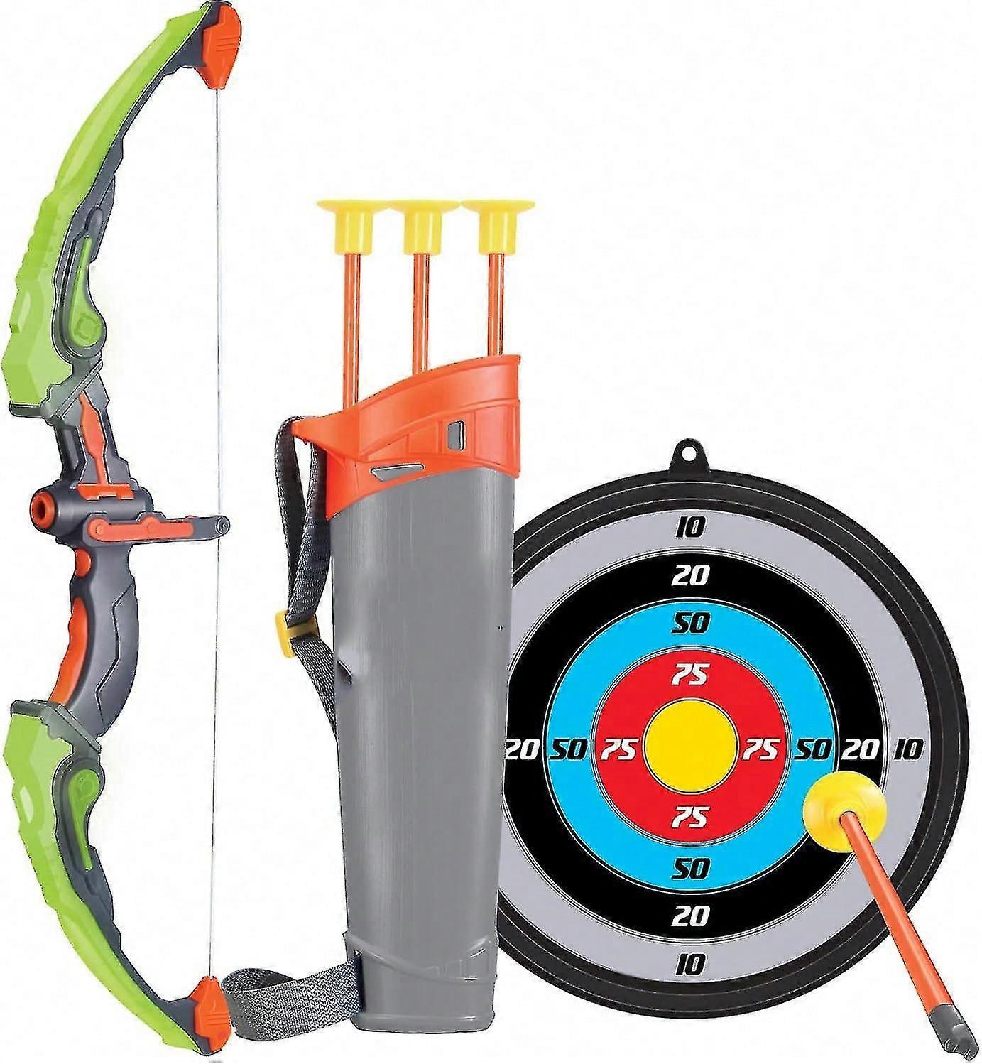 子供のための弓と矢のアーチェリーセット、屋外で遊ぶために点灯するおもちゃの弓と矢
