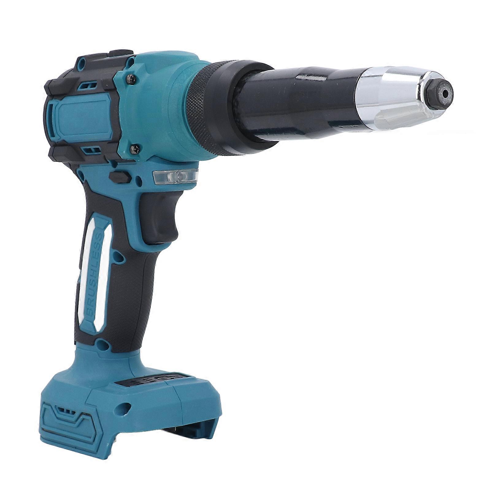 Cordless Rivet Gun 18V Brushless 2-Speed LED Light Blue Kit