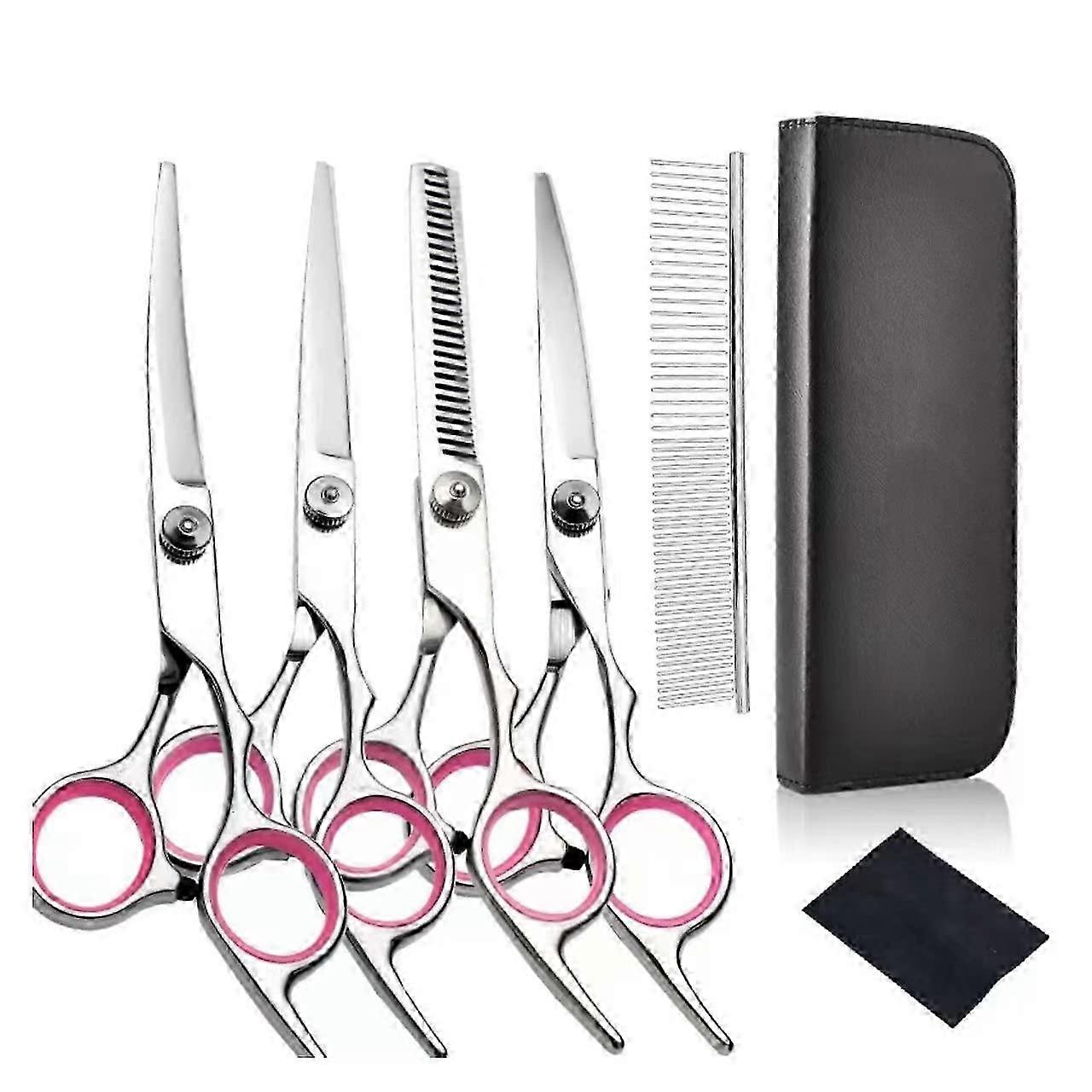 5 Pcs Dog Grooming Scissors Kit Sharp Edged for Dogs 2025