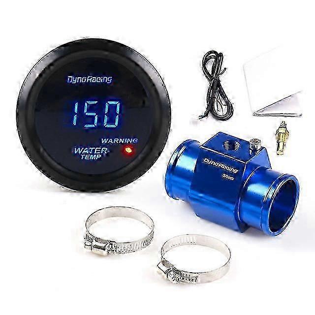 52mm Digital Blue Led Water Temperature Gauge 40-150 Celsius With 1/8npt Water Temperature Seal Pipe Sensor Adapter