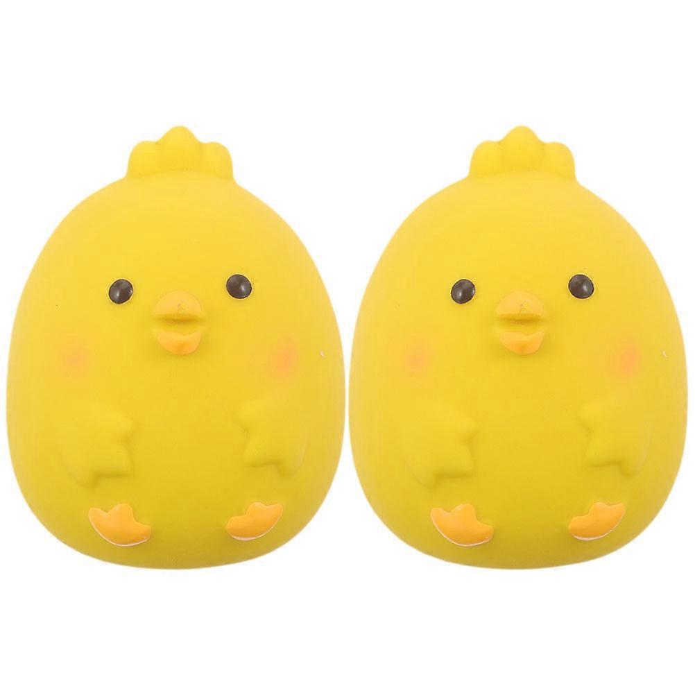 Interactive Puppy Toys Yellow Chewing Toy Made of Latex 2Pcs