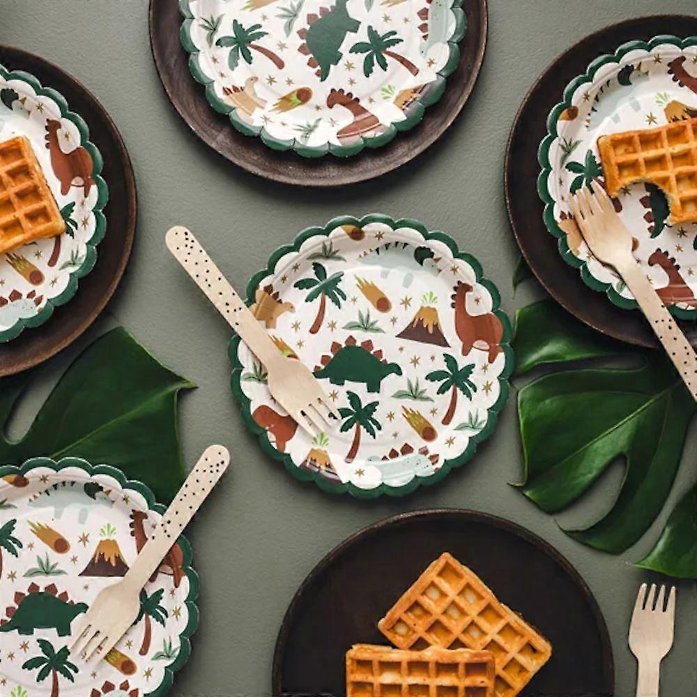 Pappteller Dinosaurier, 18x18 cm, Mix