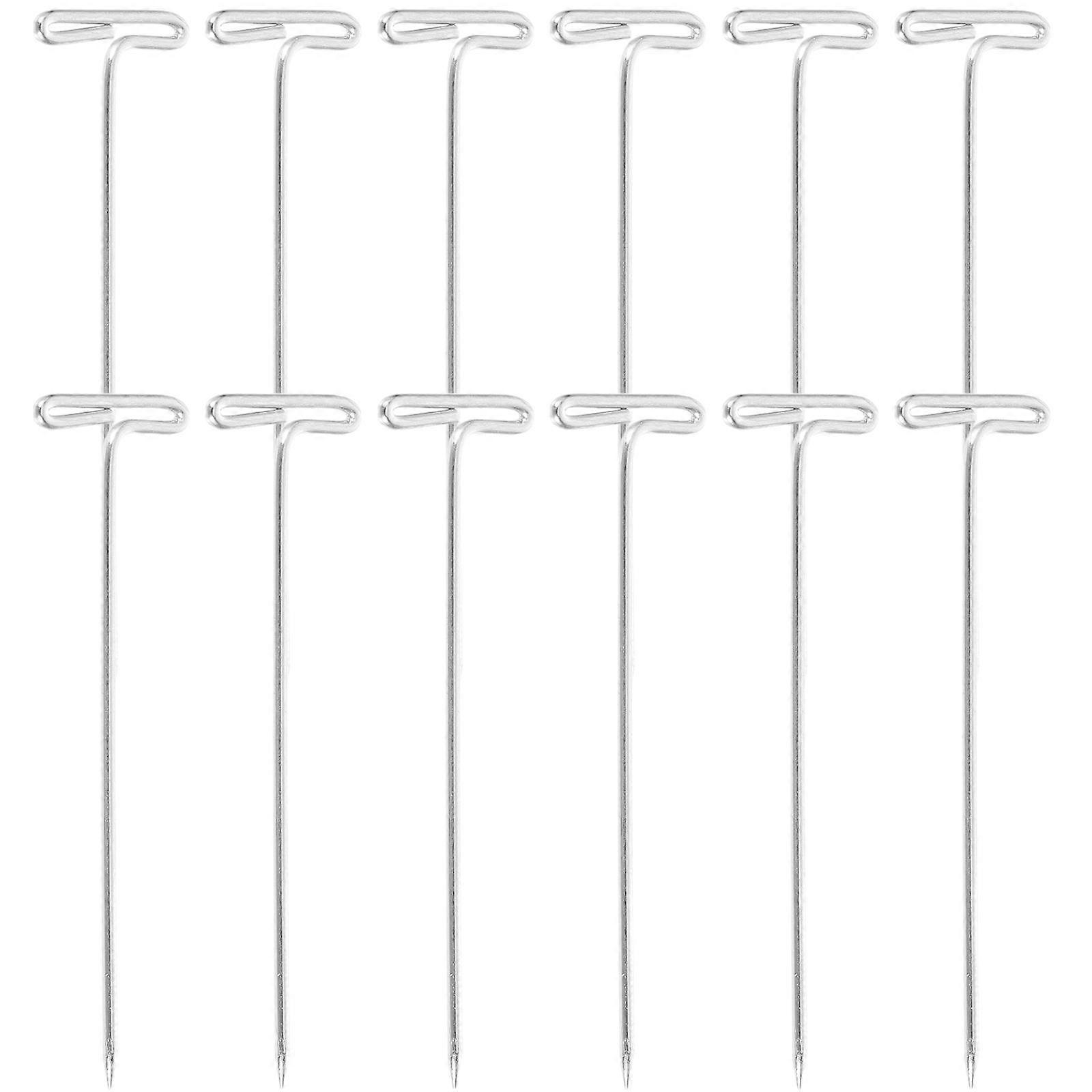 100pcs T-pins Blocking Knitting Pins Wig Pins T Pins for Wigs Making Sewing