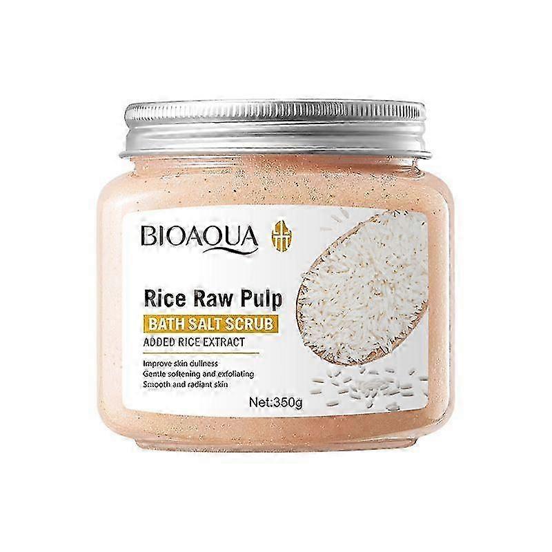 Rice Raw Pulp Bath Salt Scrub 350g with Rice Extract - Gentle Exfoliating Body Scrub for Deep Cleanse, Brighten Dull Skin, Tender & Smooth Skin Care f