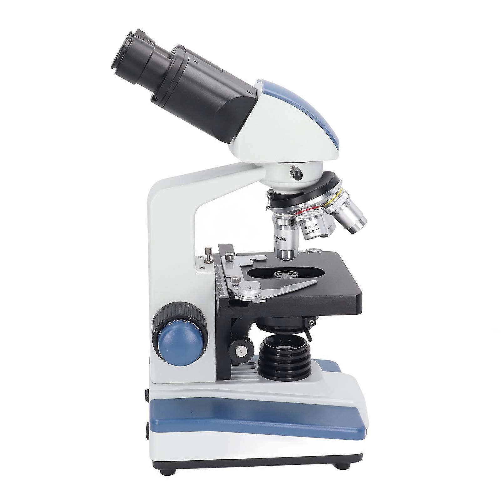Binocular Microscope 40X-2500X Aluminum Alloy Double Layer Stage