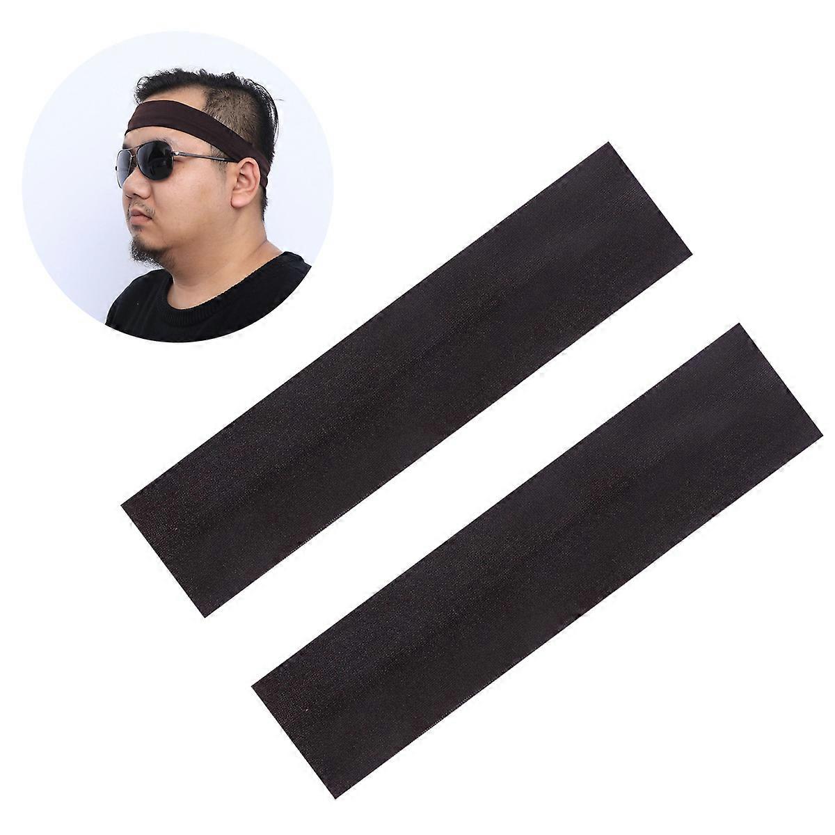 Stretchy Sports Headband for Women Men Yoga Supplies Biking 20x5x1cm Coffee 2Pack