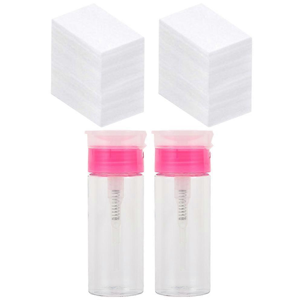 Nail Polish Remover Set Nail Wipes with Pump Bottles for 1Set Use