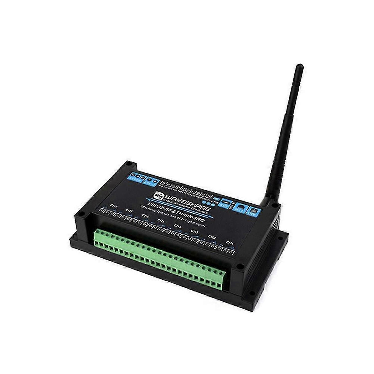 ESP32-S3 Industrial 8CH Wi-Fi Network Relay RS485+PoE Network Port Support RS485 Bluetooth or Wi-Fi