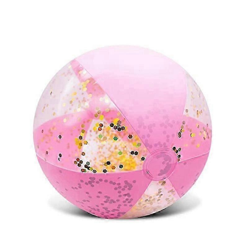 Inflatable Beach Ball PVC Sequins Transparent Colorful Golden Glitter Powder Pools Games Water