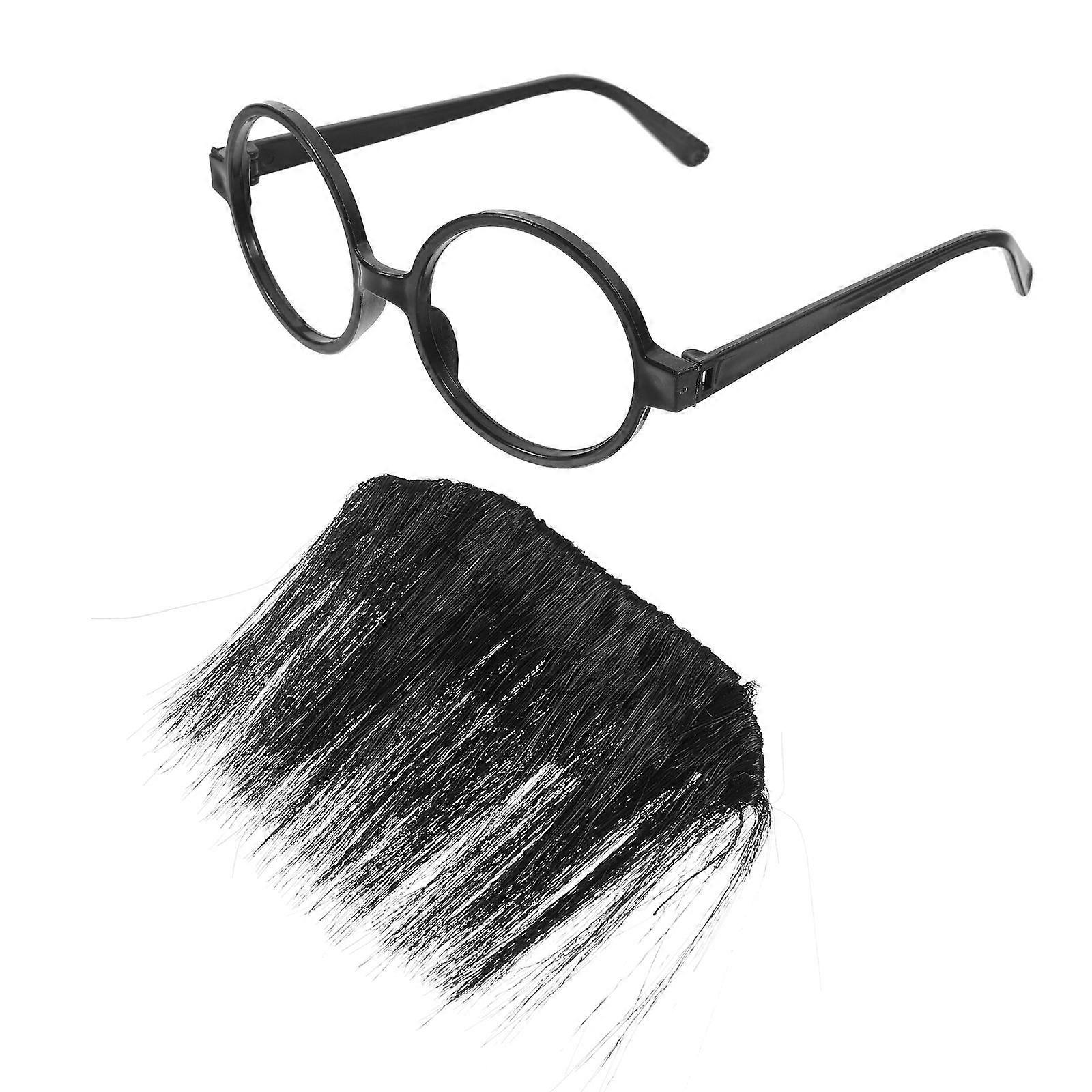 Realistic Fake Beard Cosplay Set for Party Use 3Sets with Glasses Frame