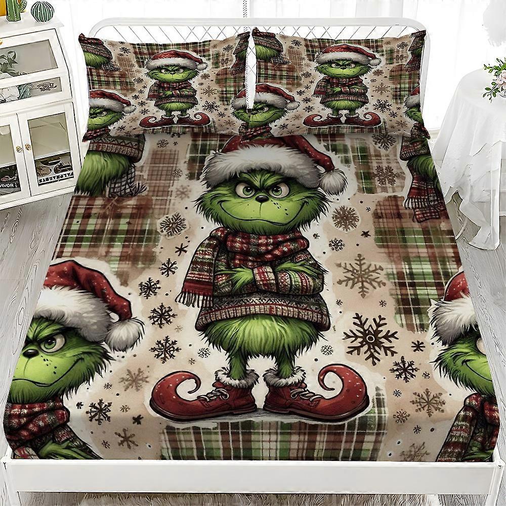 The Grinch three-piece fitted sheet set