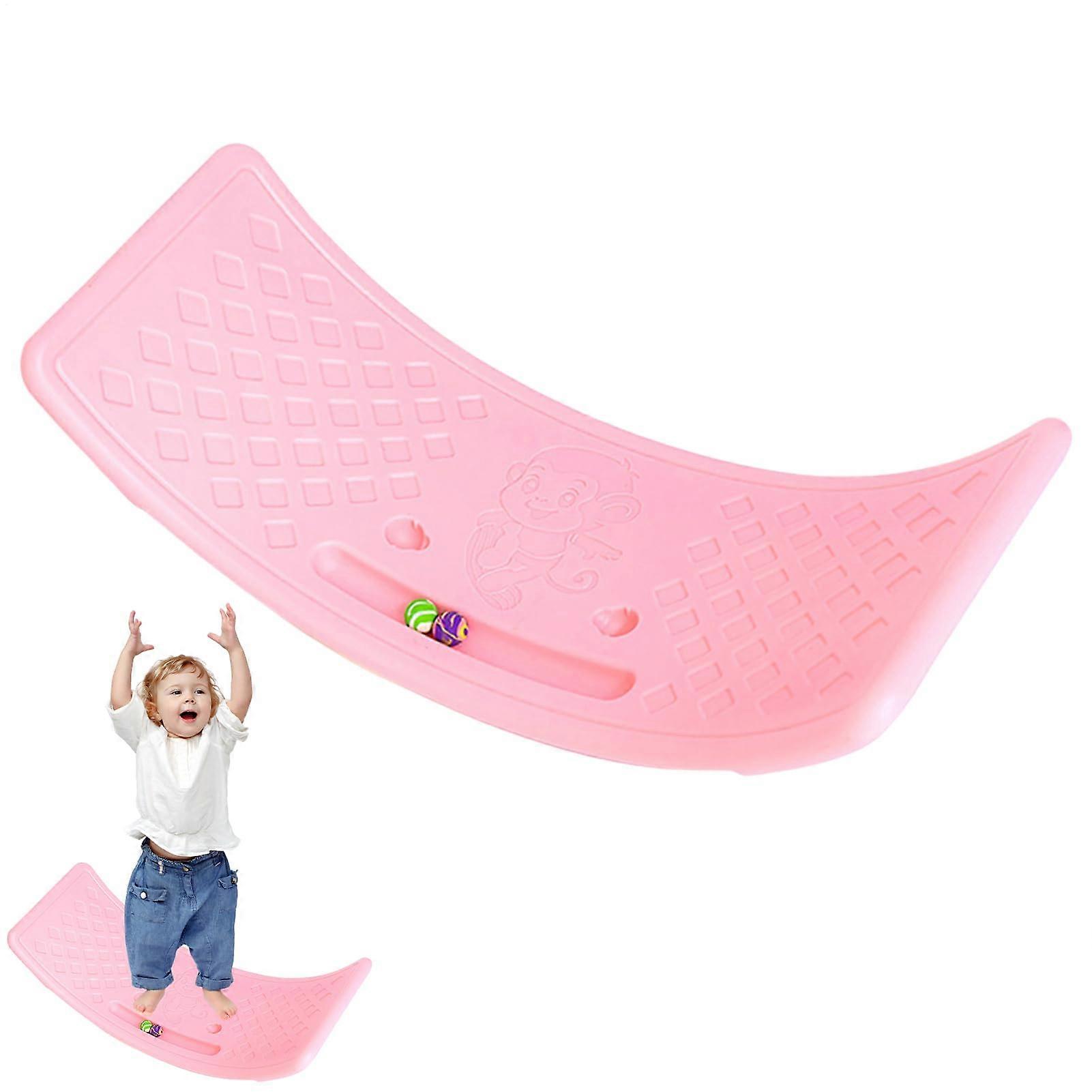 Wobble Balance Board OpenEnded Swinging Trainer For Kids, Classroom, Kindergarten And Home Practice Board, Pink