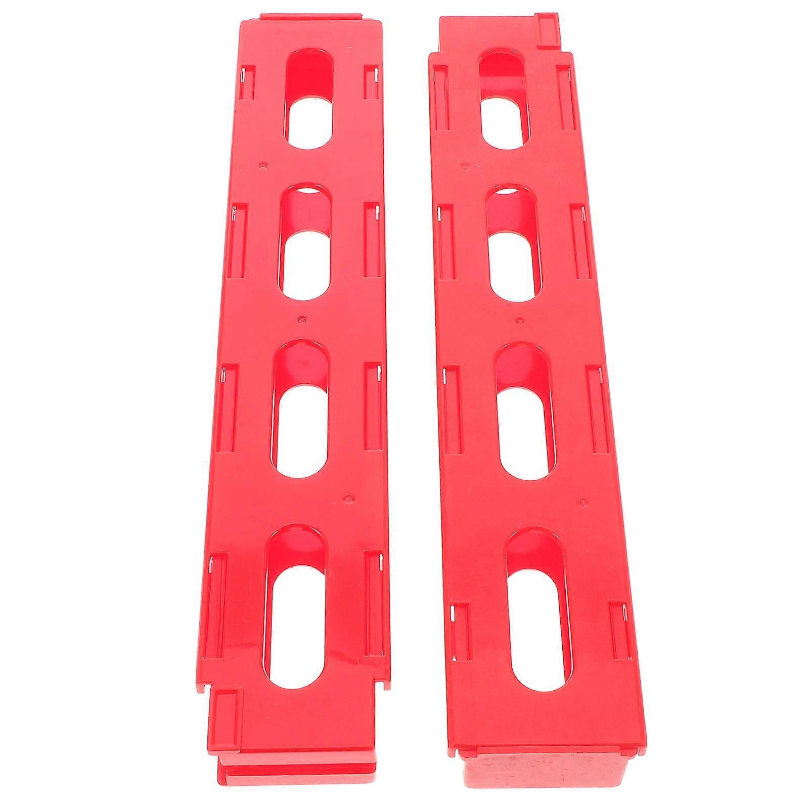 Bone Domino Clips for Domino Slot Clips Use 2Pcs Red Plastic Toy Set