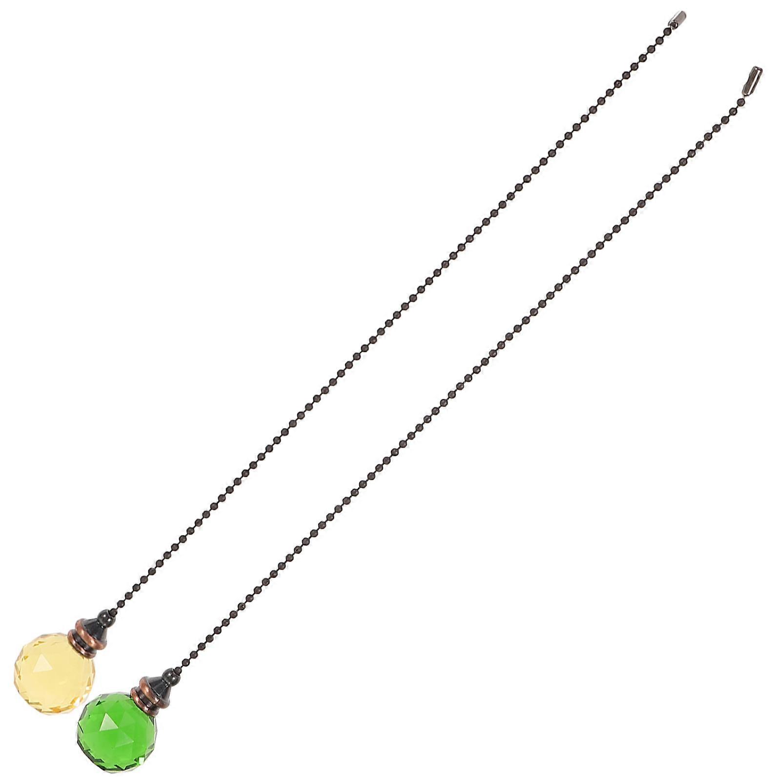 Decorative Ceiling Fan Pull Chains with Crystal Pendant 8Pcs