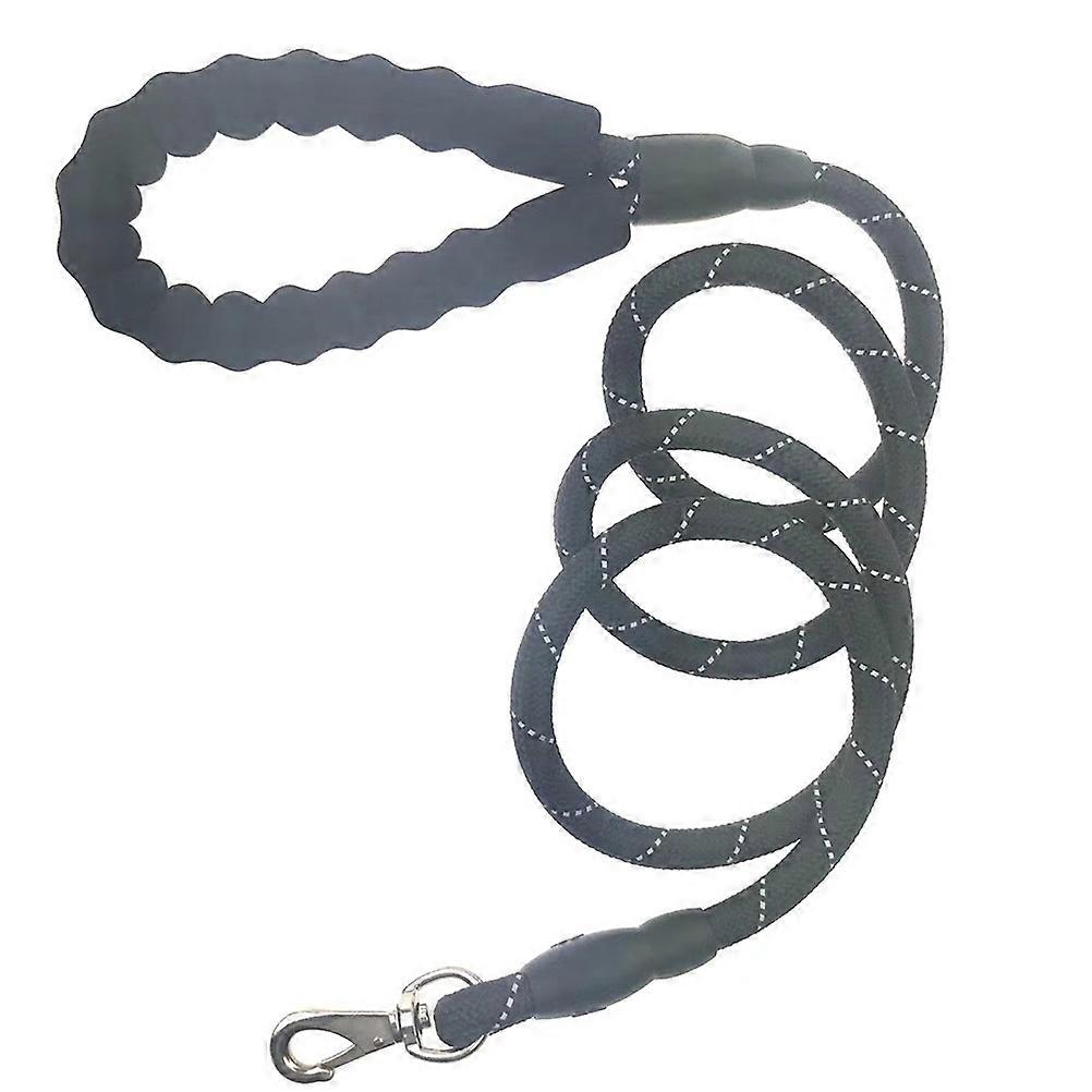 Dog Pulling Rope Pet Leash for Hauling 1.5m Black Nylon Material