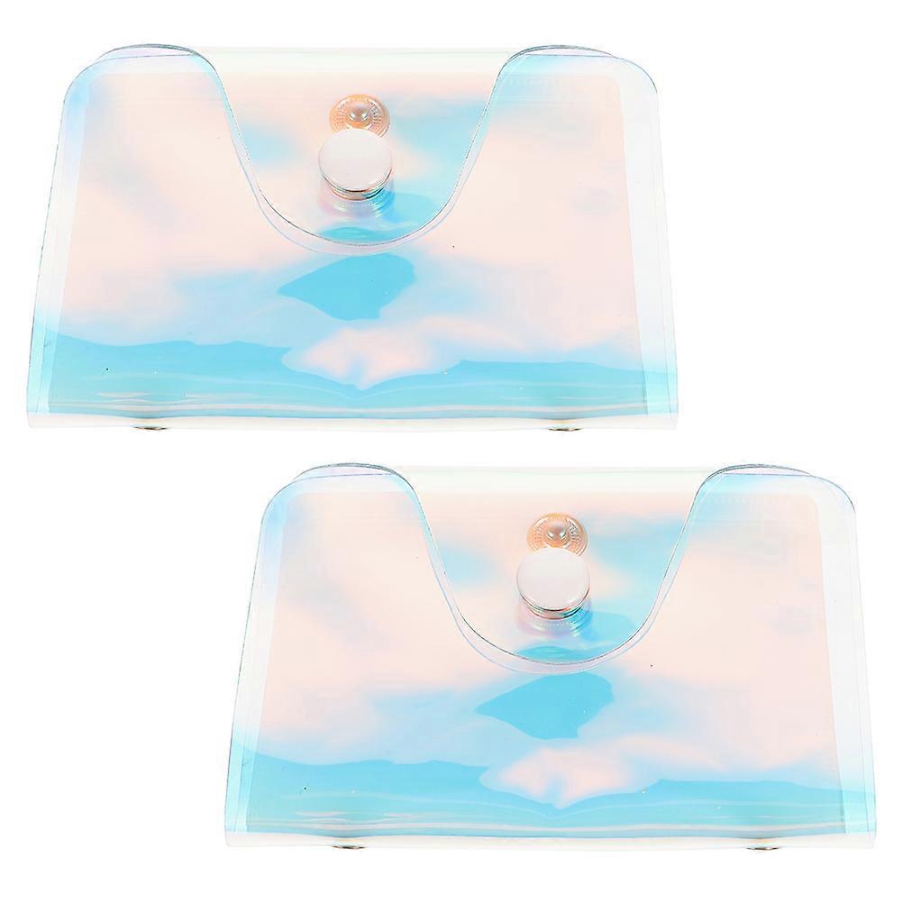 Holographic Credit Card Organizer for Card with Portable Design 8Pcs Holder