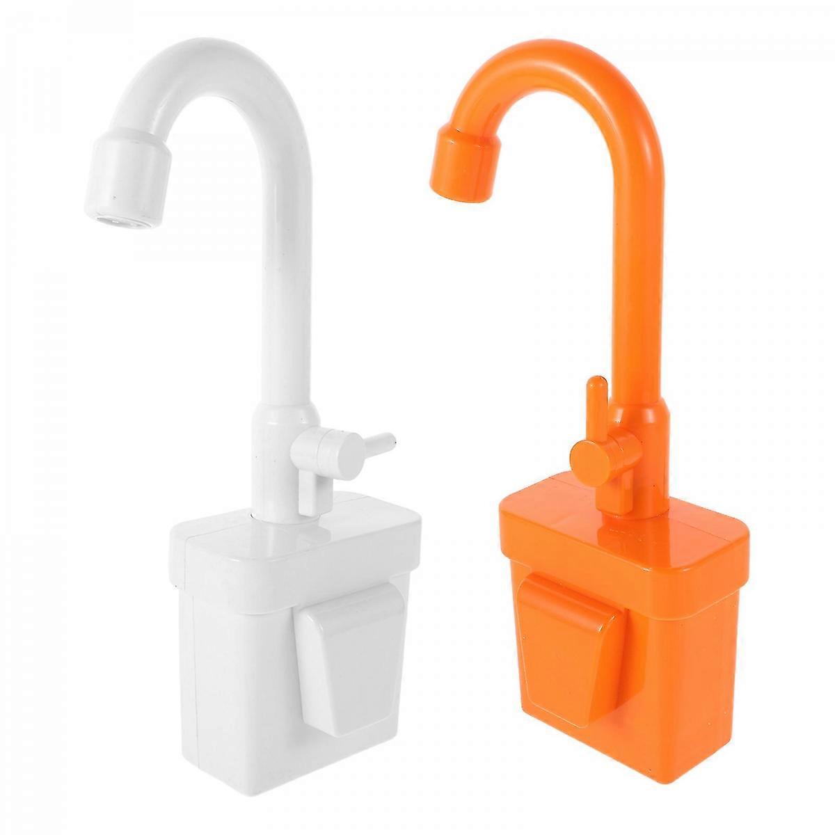 Interactive Playhouse Accessories Electric Circulating Water System Faucet For Toddlers Engaging Imaginative Play 2Pcs