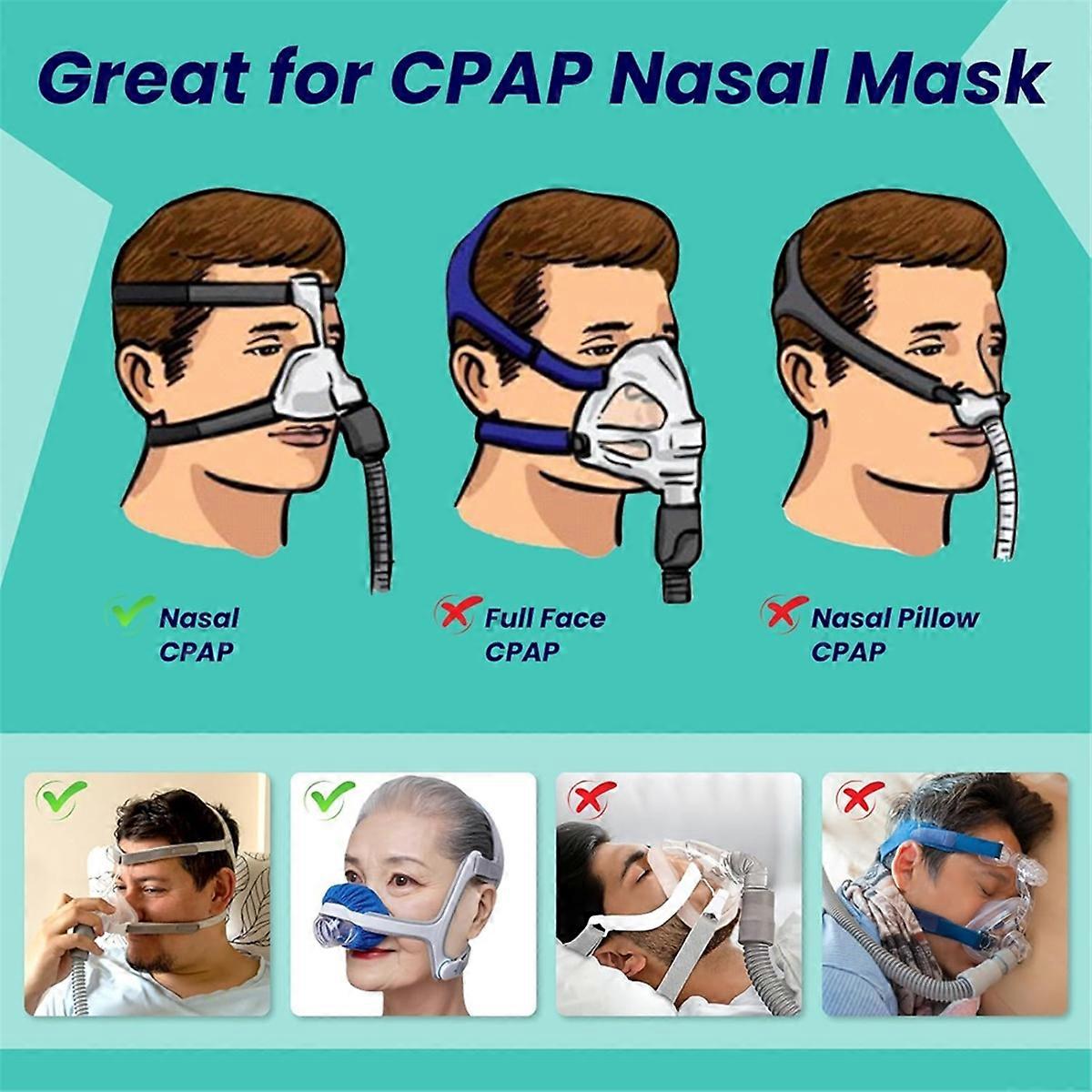 8Pack Reusable CPAP Nasal Mask Liners for Complitable N20, C Pap Mask Covers with Breathable Fabric
