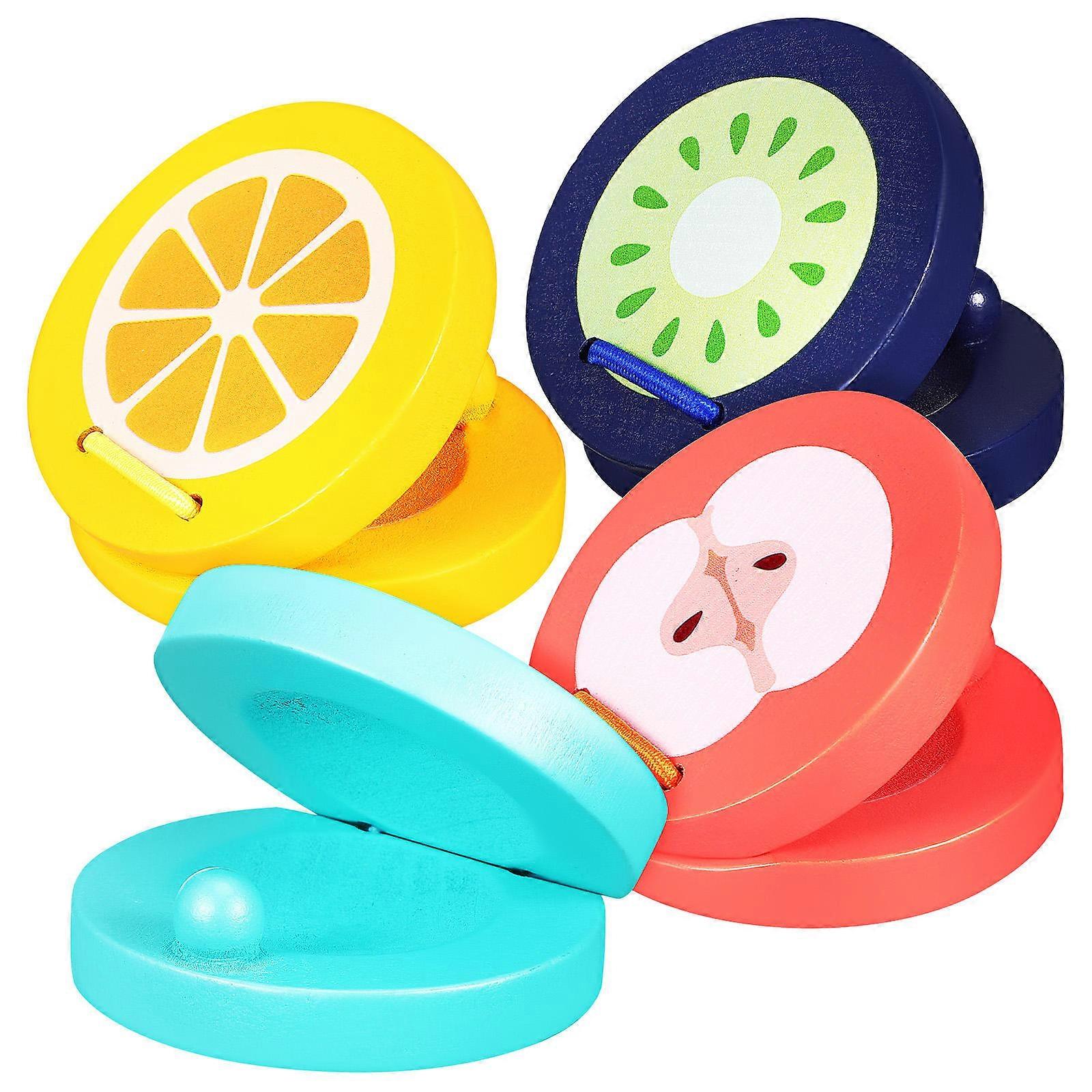 Finger Castanets Wooden Castanets for Kids Playing 20Pcs Small Percussion Instruments