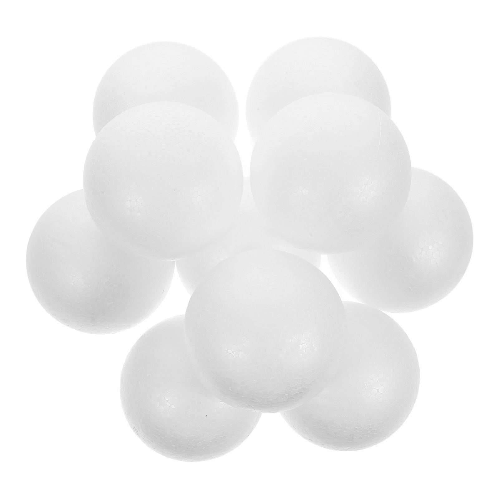 White Solid Polystyrene Balls Round Craft Balls for Wedding Design 40Pcs