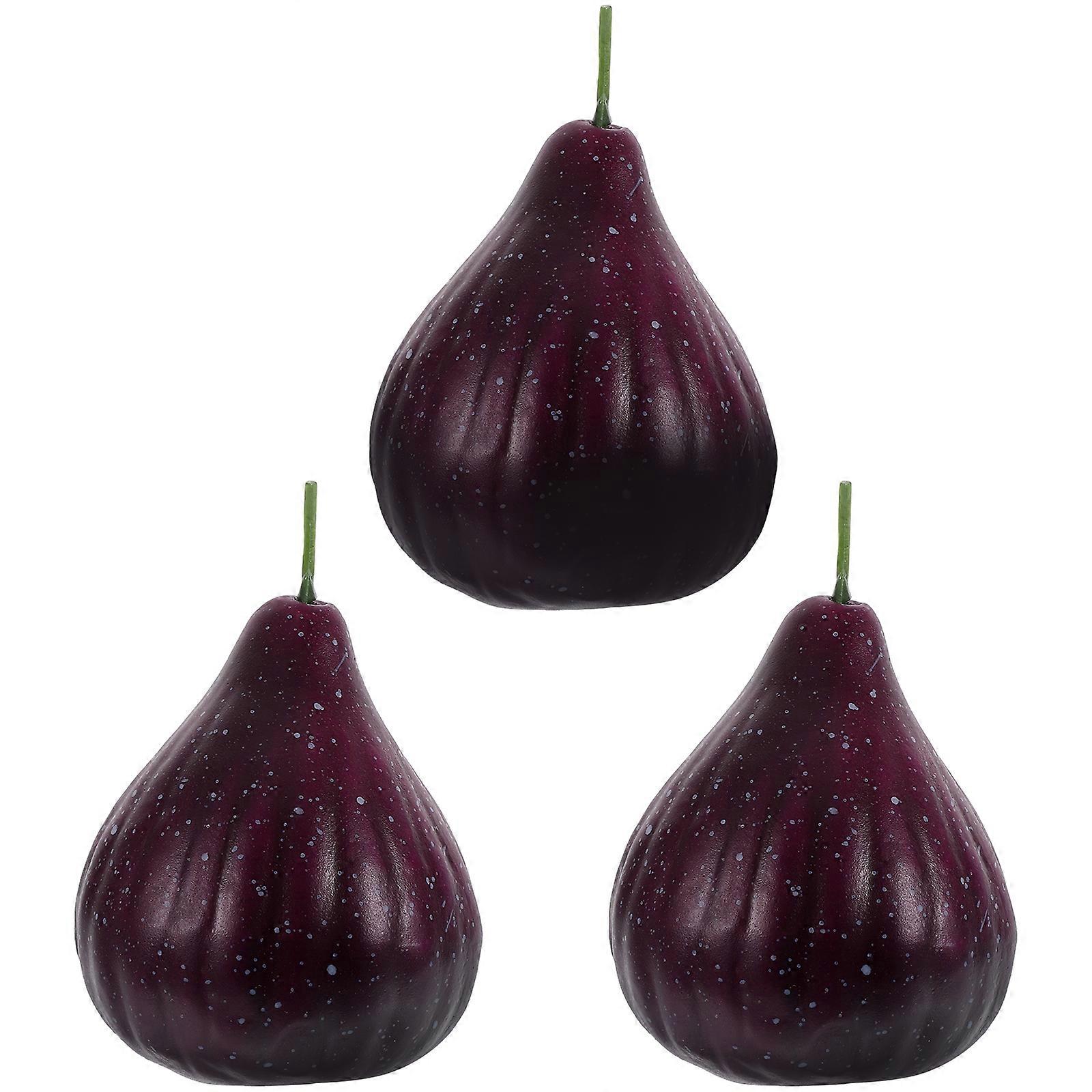 Artificial Plastic Fig for Decoration 15Pcs Simulation Fruit Models