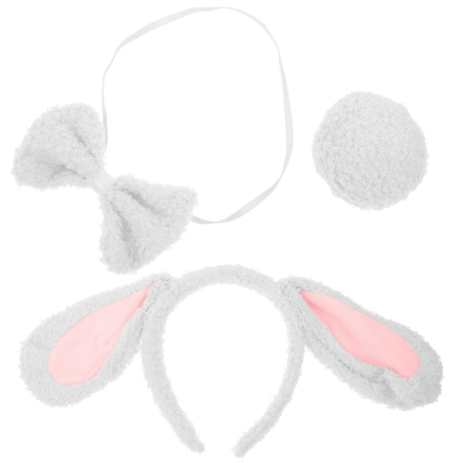 Cartoon Drop Ear Dog Costumes For Stage Performances And Halloween Festivals Crafted In White 1 Set