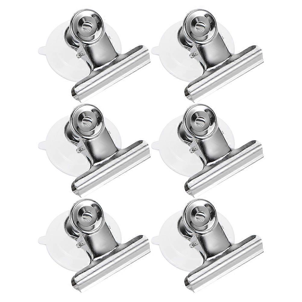 Silver Round Suction Cup Clips Suction Cup Clamp for Hanging 12Pcs